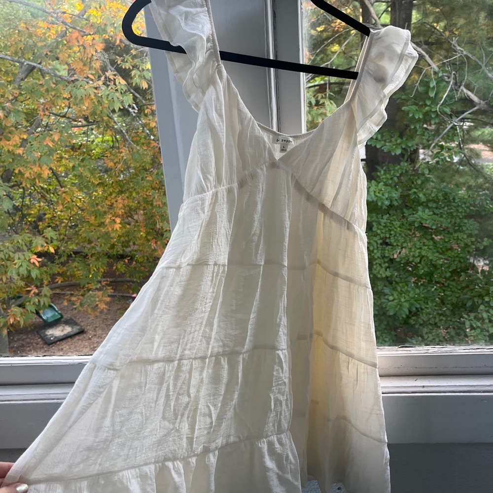 White Flawy Babydoll Dress